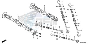 CBR600RRD CBR600RR UK - (E) drawing CAMSHAFT/VALVE