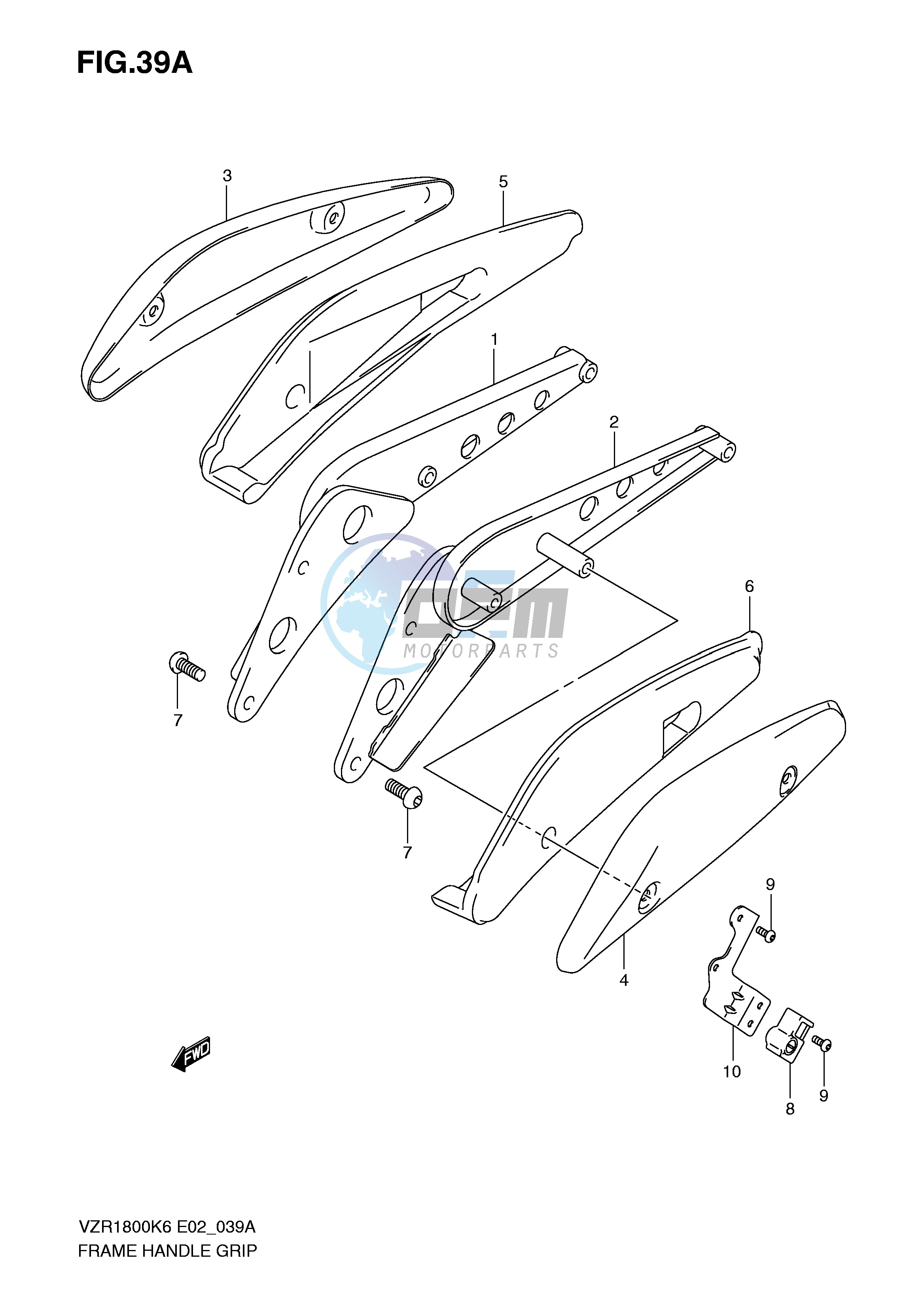 FRAME HANDLE GRIP (VZR1800K8 U2K8 ZK8 ZU2K8 K9 U2K9 ZK9 ZUFK9)