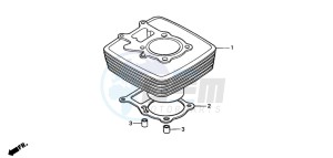 TRX250TE FOURTRAX RECON ES drawing CYLINDER