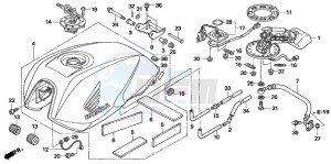 CB1300F1 CB1300SUPER FOUR drawing FUEL TANK