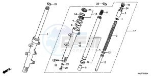 CBR250RAD CBR250R ABS 2E - (2E) drawing FRONT FORK