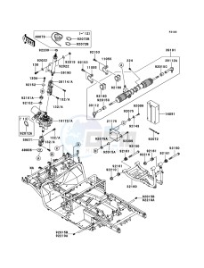 MULE 4010 TRANS 4x4 DIESEL KAF950GCF EU drawing Frame