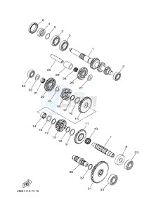 YXE700E YXE70WPHG WOLVERINE R-SPEC EPS HUNTER (2MB7) drawing TRANSMISSION