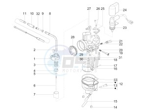 NRG 50 power DT drawing Carburetors components