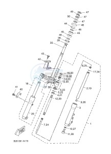 YN50FMU NEO'S 4 (B261 B261) drawing FRONT FORK