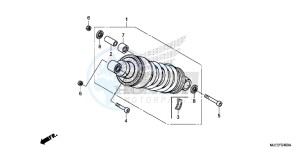 CB650FAJ CB650F 2ED drawing REAR CUSHION