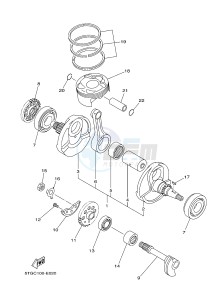 YFZ450 YFZ450B (1PD2 1PD3 1PD1) drawing CRANKSHAFT & PISTON