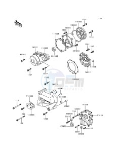 KZ 1000 P [POLICE 1000] (P15-P19) [POLICE 1000] drawing ENGINE COVER-- S- -