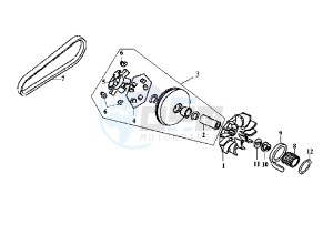 EURO MX E2 - 125 cc drawing DRIVING PULLEY