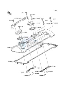 Z750 ABS ZR750MCF UF (UK FA) XX (EU ME A(FRICA) drawing Cylinder Head Cover