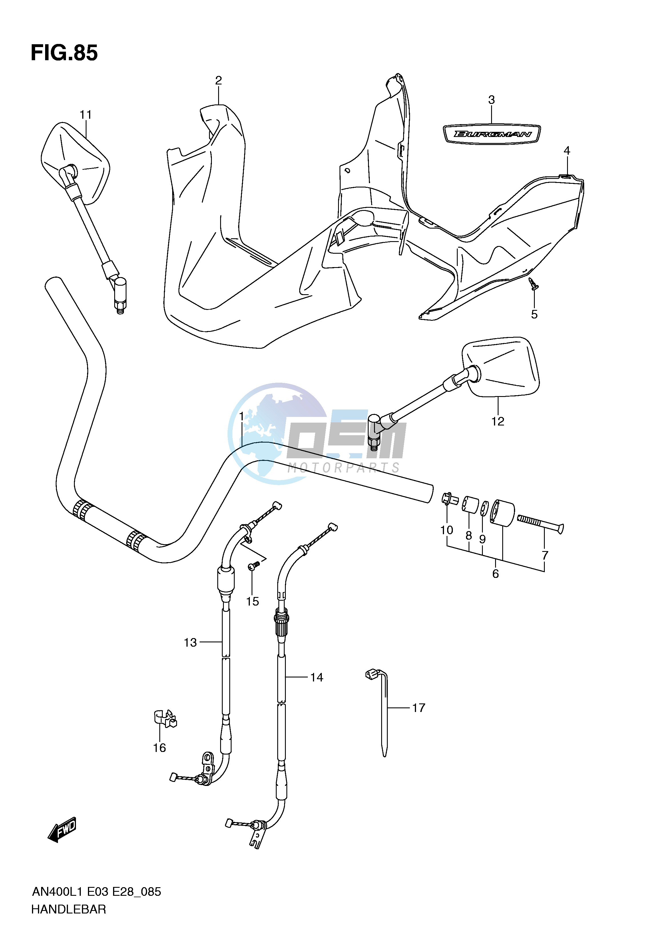 HANDLEBAR (AN400ZAL1 E28)