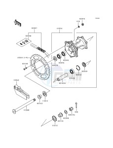 KX 125 K [KX125] (K) [KX125] drawing REAR HUB