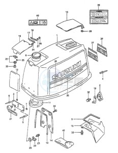 DT 65 drawing Engine Cover (1995 to 1997)