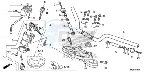 CB600FD Hornet 3ED drawing HANDLE PIPE/ TOP BRIDGE