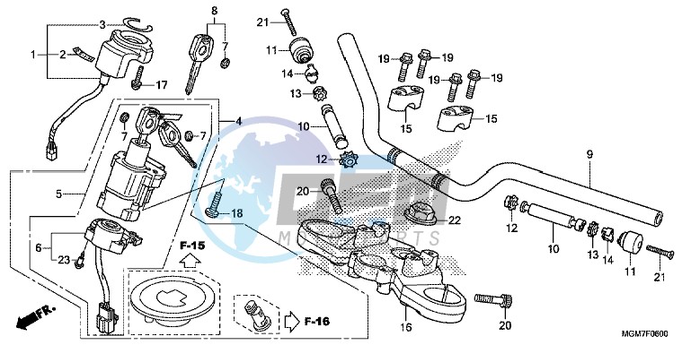 HANDLE PIPE/ TOP BRIDGE