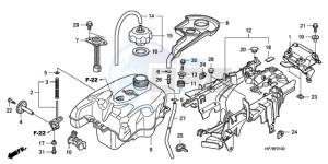 TRX420FA9 Australia - (U) drawing FUEL TANK