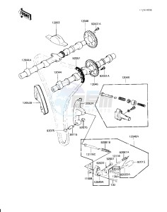 KZ 750 H [LTD] (H2-H4) [LTD] drawing CAMSHAFTS_CHAIN_TENSIONER -- 81-83 H2_H3_H4- -