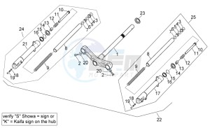 Sonic 50 H2O drawing Front Fork