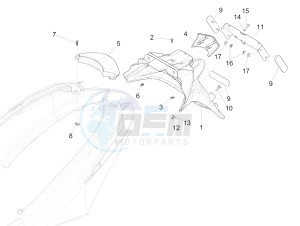 FLY 50 4T 4V USA (NAFTA) drawing Rear cover - Splash guard