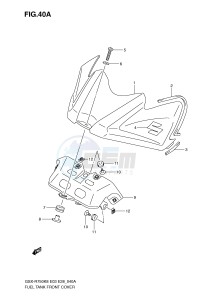 GSX-R750 (E3-E28) drawing FUEL TANK FRONT C0VER (MODEL K9)