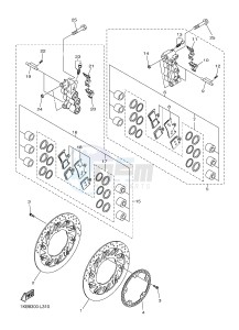 YZF-R1 YZF-R1M 998 R1 (2SG1 2SG2) drawing FRONT BRAKE CALIPER