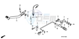 CBR125RWA Germany - (G / BLA) drawing PEDAL