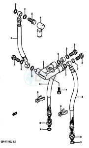 GSX-R1100 (G-H-J) drawing FRONT BRAKE HOSE