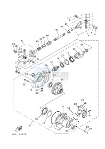 YFM450FWA YFM45GDXG GRIZZLY 450 IRS (1CUT) drawing FRONT DIFFERENTIAL