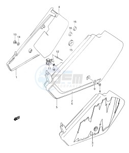 DR350 (E28) drawing FRAME COVER (MODEL L M)