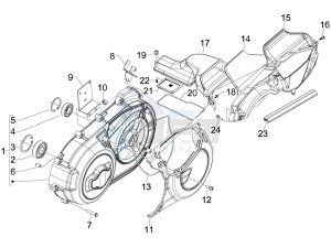 GP 800 Centenario drawing Crankcase cover - Crankcase cooling