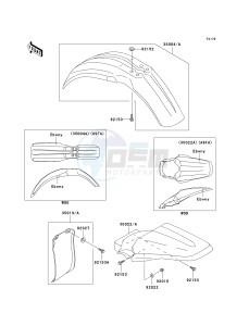 KX 85 A [KX85 MONSTER ENERGY] (A6F - A9FA) A7F drawing FENDERS