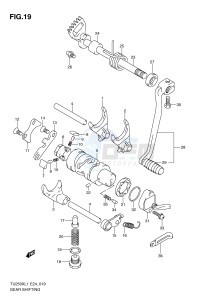 TU250X (E24) drawing GEAR SHIFTING