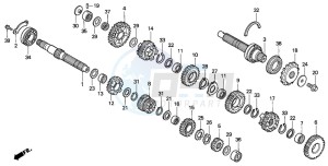 CBR600F2 drawing TRANSMISSION