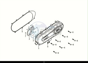 ORBIT III 50 (XE05W2-EU) (E5) (M1) drawing L. CRANK CASE COVER