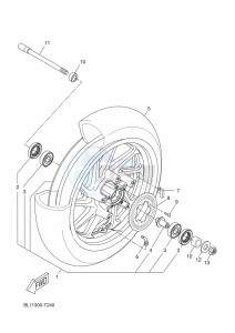 YP400RA XMAX 400 ABS (BL13) drawing FRONT WHEEL