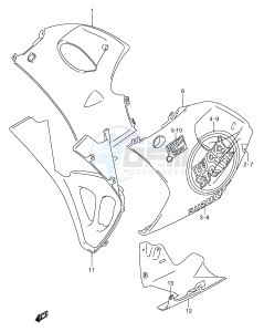 RGV250 (E1) drawing UNDER COWLING BODY (FOR G11)