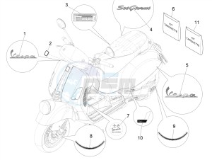 GTV 300HPE SEI GIORNI IE E4 ABS (EMEA) drawing Plates - Emblems