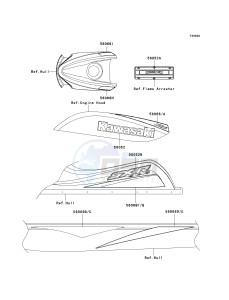 JS 800 A [800 SX-R] (A1-A3) [800 SX-R] drawing DECALS-- GREEN- --- A3- -