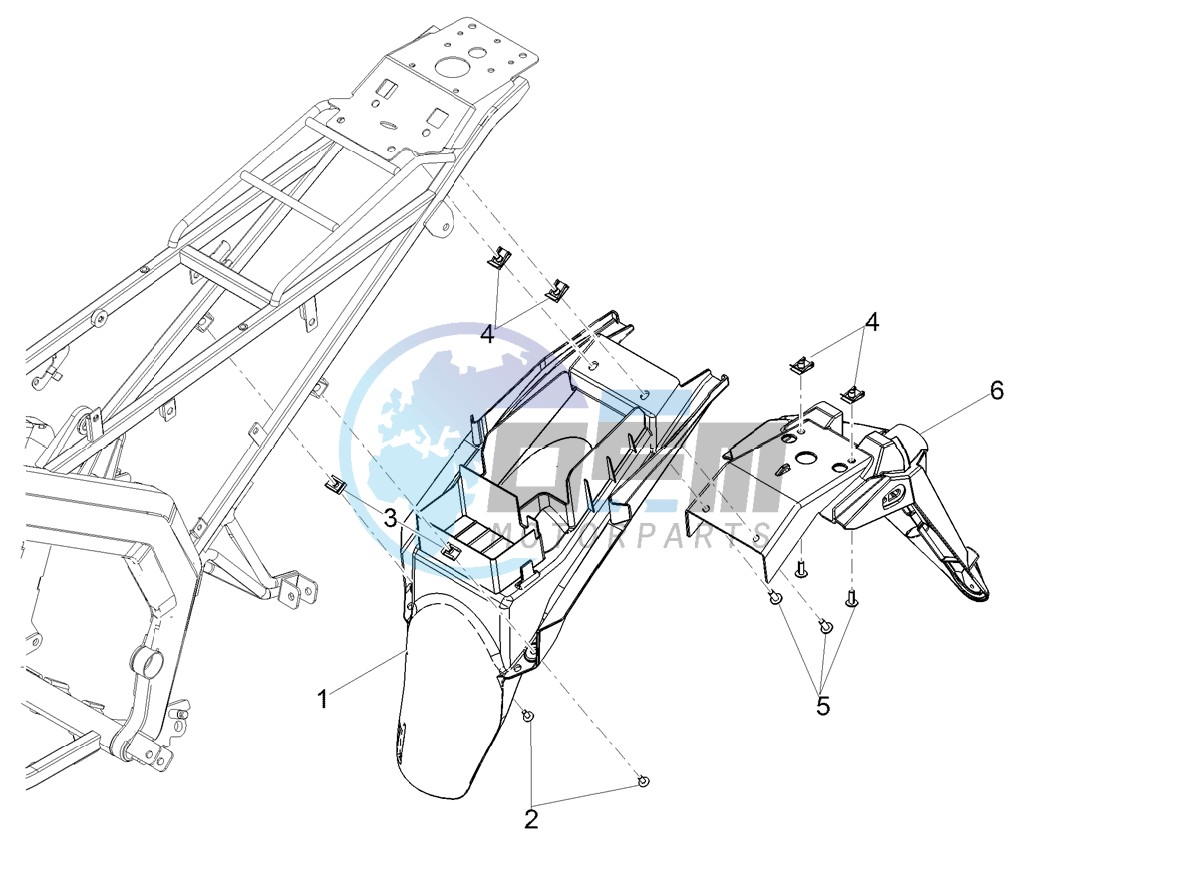 Rear mudguard