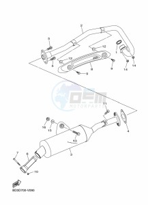 YFM90R (BD3R) drawing EXHAUST