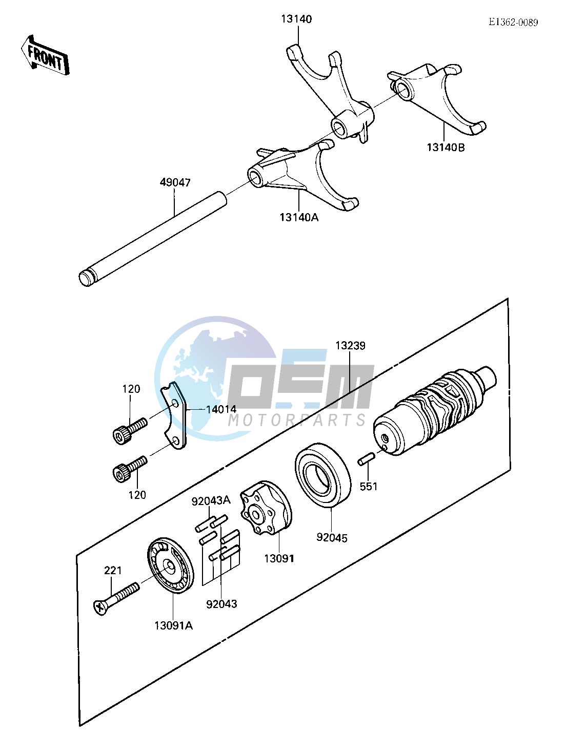 GEAR CHANGE DRUM & FORKS