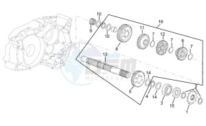 Classic 50 drawing Driven shaft 5 speed gearbox