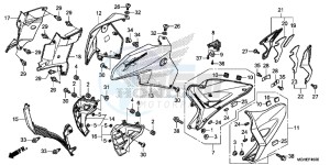 VFR1200XDE CrossTourer - VFR1200X Dual Clutch 2ED - (2ED) drawing MIDDLE COWL