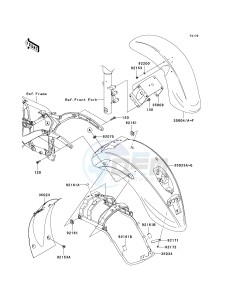 VN 900 B [VULCAN 900 CLASSIC] (6F-9F) B7F drawing FENDERS --  - JKAVN2B1 7A016369- -