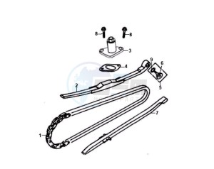 FIDDLE II 125 drawing CHAIN / CHAIN TENSIONER / CHAIN GUIDE