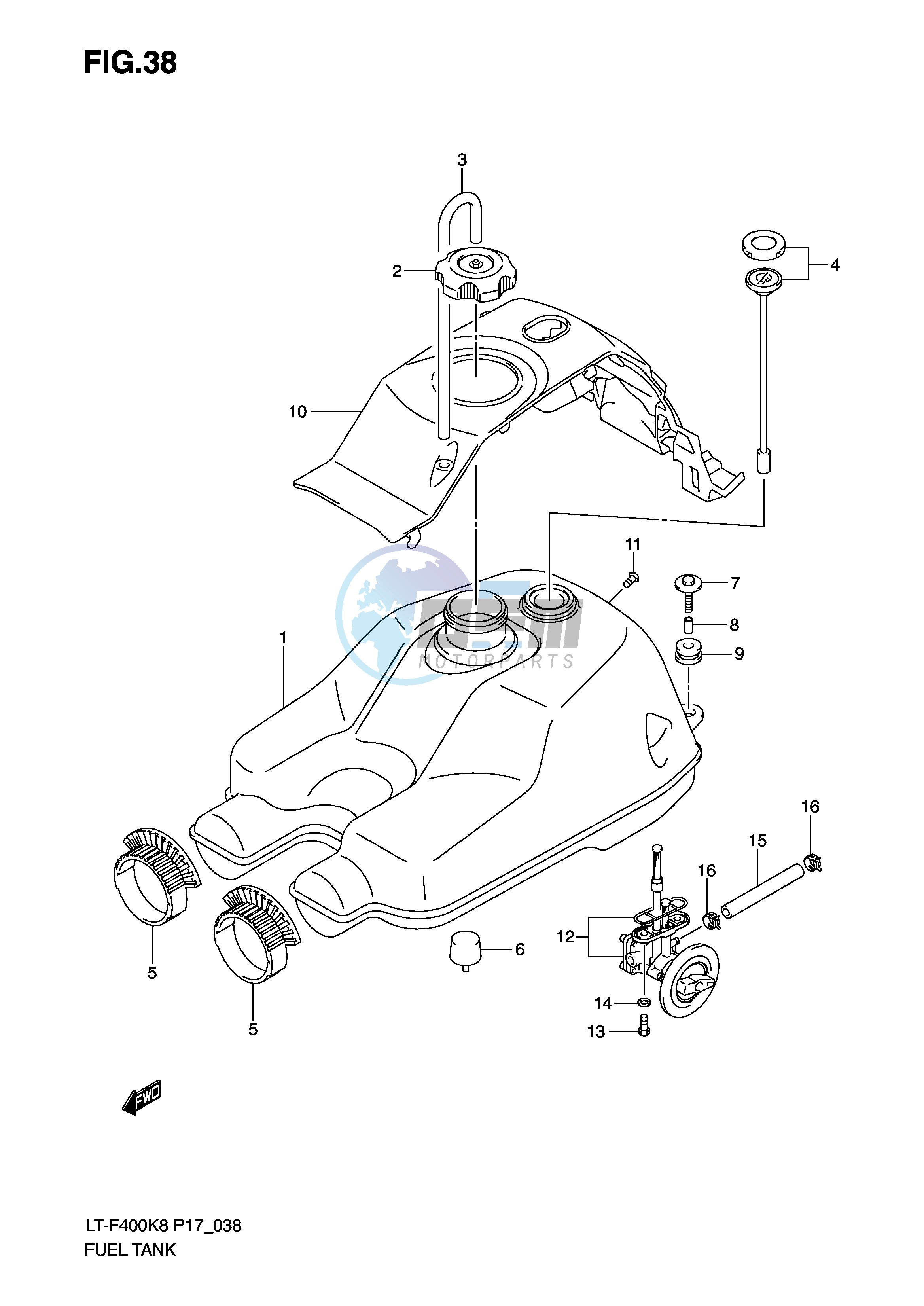 FUEL TANK (MODEL K8 K9)