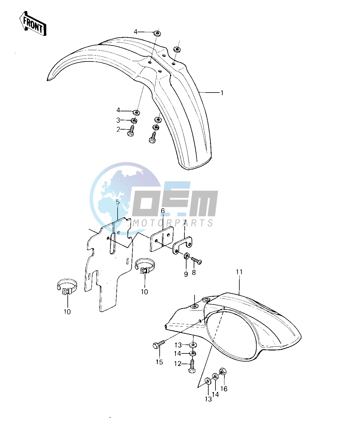 FENDERS -- 81 KX80-C1- -