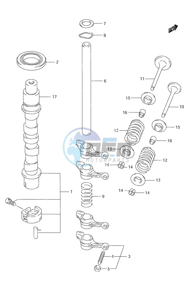 Camshaft S/N 652501 to 65XXXX