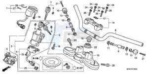 CB1000R9 France - (F / CMF) drawing HANDLE PIPE/TOP BRIDGE