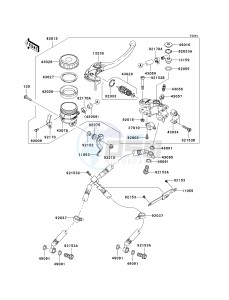 ZX 1000 E [NINJA ZX-10R] (E8F-E9FA) 0E9F drawing FRONT MASTER CYLINDER